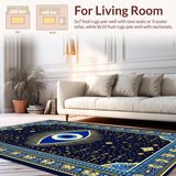 Artistic Distressed Geometric Visuals(Blue)