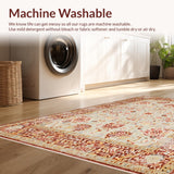 Ultra Soft Area Rug, Non Slip, Stain Resistant, Washable Area Rugs for Living Room, Bedroom, Stylish Minimalist Linear Design(Beige)