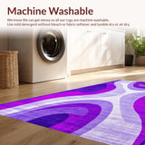 Ultra Soft Area Rug, Non Slip, Stain Resistant, Washable Area Rugs for Living Room, Bedroom, Soft Pastel Dreamy Spiral Theme(Purple)