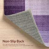 Ultra Soft Area Rug, Non Slip, Stain Resistant, Washable Area Rugs for Living Room, Bedroom, Modern Solid Texture Rug With Urban Chic Velvet Finish And Deep Purple Hue(Purple)