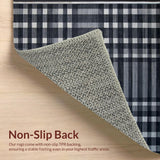 Ultra Soft Area Rug, Non Slip, Stain Resistant, Washable Area Rugs for Living Room, Bedroom, Contrasting Modern Geometric Minimalism(Gray)
