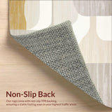 Patio Abstract Beige Design with Weather Resistant Style(Beige)