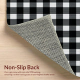 Ultra Soft Area Rug, Non Slip, Stain Resistant, Washable Area Rugs for Living Room, Bedroom, Sleek Neutral Lattice Visual Style(Black)