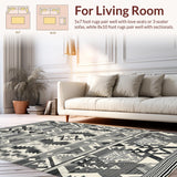 Elegant Earth Toned Geometric Features(Black)