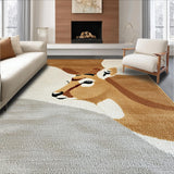 Ultra Soft Area Rug, Non Slip, Stain Resistant, Washable Area Rugs for Living Room, Bedroom, Modern Neutral Animal Print Entryway Carpet(Beige)