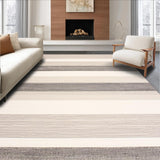 Ultra Soft Area Rug, Non Slip, Stain Resistant, Washable Area Rugs for Living Room, Bedroom, Neutral Stripe Area(Beige)