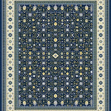 Ultra Soft Area Rug, Non Slip, Stain Resistant, Washable Area Rugs for Living Room, Bedroom, Geometric Art for Entryway with Beige and Blue Hues(Blue)