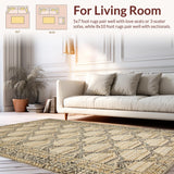 Ultra Soft Area Rug, Non Slip, Stain Resistant, Washable Area Rugs for Living Room, Bedroom, Unique Cozy Animal Print(Beige)