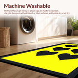 Ultra Soft Area Rug, Non Slip, Stain Resistant, Washable Area Rugs for Living Room, Bedroom, Trendy Minimalist Heart Design(Yellow)