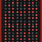 Ultra Soft Area Rug, Non Slip, Stain Resistant, Washable Area Rugs for Living Room, Bedroom, Retro Geometric Dice Motif(Black)