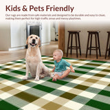 Trendy Green and Beige Checkered Look(Beige)