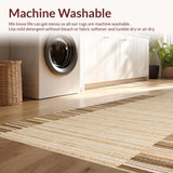 Ultra Soft Area Rug, Non Slip, Stain Resistant, Washable Area Rugs for Living Room, Bedroom, Simple Warm Beige Aesthetic(Beige)