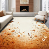 Ultra Soft Area Rug, Non Slip, Stain Resistant, Washable Area Rugs for Living Room, Bedroom, Boho Butterfly Meadow Abstract Insect Art Floor Covering for Home(Beige)
