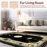 Contemporary Ethereal Patterned Runner(Black)