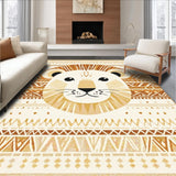 Ultra Soft Area Rug, Non Slip, Stain Resistant, Washable Area Rugs for Living Room, Bedroom, Colorful Scandinavian Animal Patterns(Beige)