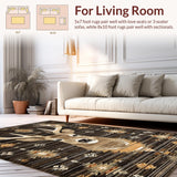 Ultra Soft Area Rug, Non Slip, Stain Resistant, Washable Area Rugs for Living Room, Bedroom, Cozy Natural Textured Aesthetic(Brown)