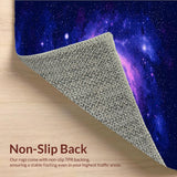 Ultra Soft Area Rug, Non Slip, Stain Resistant, Washable Area Rugs for Living Room, Bedroom, Charming Space Odyssey Imagery(Purple)