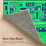 Whimsical Non Toxic Cityscape Design(Green)