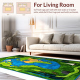 Kid Friendly Moss Green Geographical Theme(Green)