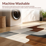 Ultra Soft Area Rug, Non Slip, Stain Resistant, Washable Area Rugs for Living Room, Bedroom, Contemporary Textured Hide Design(Beige)