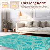 Contemporary Teal Geometric Motif(Blue)