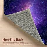 Ultra Soft Area Rug, Non Slip, Stain Resistant, Washable Area Rugs for Living Room, Bedroom, Dynamic Colorful Astral Elements(Purple)