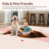 Ultra Soft Area Rug, Non Slip, Stain Resistant, Washable Area Rugs for Living Room, Bedroom, Contemporary Cozy Cow Graphic(Brown)