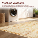 Ultra Soft Area Rug, Non Slip, Stain Resistant, Washable Area Rugs for Living Room, Bedroom, Plush Beige Honeycomb Area Rug with Diamond Lattice Contemporary Design(Beige)