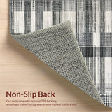 Ultra Soft Area Rug, Non Slip, Stain Resistant, Washable Area Rugs for Living Room, Bedroom, Elegant Large Area Rug with Bold Striped Pattern Design(Black)