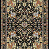 Ultra Soft Area Rug, Non Slip, Stain Resistant, Washable Area Rugs for Living Room, Bedroom, Paisley Area for(Black)