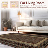 Ultra Soft Area Rug, Non Slip, Stain Resistant, Washable Area Rugs for Living Room, Bedroom, Whimsical Nature-Inspired Rug Concept(Brown)