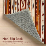 Ultra Soft Area Rug, Non Slip, Stain Resistant, Washable Area Rugs for Living Room, Bedroom, Striking Tiled Pattern in Rich Hues(Brown)