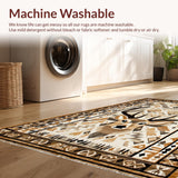 Ultra Soft Area Rug, Non Slip, Stain Resistant, Washable Area Rugs for Living Room, Bedroom, Rustic Earthy Animal Hide Aesthetic(Beige)