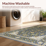 Ultra Soft Area Rug, Non Slip, Stain Resistant, Washable Area Rugs for Living Room, Bedroom, Chic Transitional Abstract Design(Black)