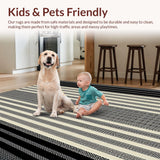 Bold Striped Checkerboard Fusion(Beige)