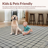 Ultra Soft Area Rug, Non Slip, Stain Resistant, Washable Area Rugs for Living Room, Bedroom, Trendy Vintage Medallion Style(Gray)