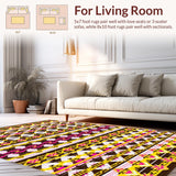 Ultra Soft Area Rug, Non Slip, Stain Resistant, Washable Area Rugs for Living Room, Bedroom, Delightful Cheerful Welcome Style(Brown)