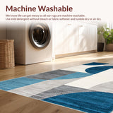 Ultra Soft Area Rug, Non Slip, Stain Resistant, Washable Area Rugs for Living Room, Bedroom, Modern Low Pile Washable Rug for Home Office(Gray)