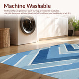 Vibrant Coastal Inspired Geometric Motif(Blue)