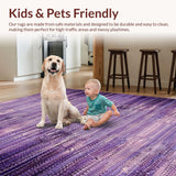 Ultra Soft Area Rug, Non Slip, Stain Resistant, Washable Area Rugs for Living Room, Bedroom, Lovely Lavender Bow Shaped Carpet Cute Aesthetic Accent Rug(Purple)