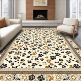 Ultra Soft Area Rug, Non Slip, Stain Resistant, Washable Area Rugs for Living Room, Bedroom, Vibrant Playful Pet Friendly Look(Beige)
