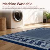 Ultra Soft Area Rug, Non Slip, Stain Resistant, Washable Area Rugs for Living Room, Bedroom, Non Slip(Blue)