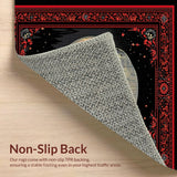 Ultra Soft Area Rug, Non Slip, Stain Resistant, Washable Area Rugs for Living Room, Bedroom, Haunting Spooky Aesthetic Floor Cover(Black)