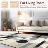 Elegant Geometric Black and Ivory Motif(Gray)