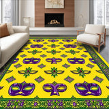 Ultra Soft Area Rug, Non Slip, Stain Resistant, Washable Area Rugs for Living Room, Bedroom, Whimsical Festive Color Palette(Yellow)