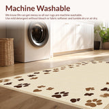 Ultra Soft Area Rug, Non Slip, Stain Resistant, Washable Area Rugs for Living Room, Bedroom, Stylish Rustic Inspired Pet Decor(Beige)
