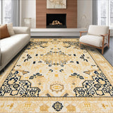 Ultra Soft Area Rug, Non Slip, Stain Resistant, Washable Area Rugs for Living Room, Bedroom, Durable Woven Indoor/(Beige)