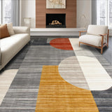 Ultra Soft Area Rug, Non Slip, Stain Resistant, Washable Area Rugs for Living Room, Bedroom, Chic Minimalist Monochrome Design(Gray)