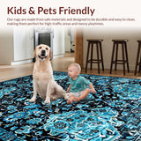 Contemporary Distressed Floral Harmony(Black)