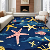 Brightly Colored Coastal Starfish Design(Blue)